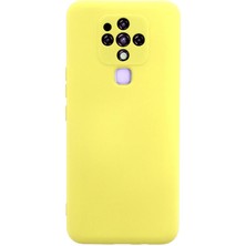 Evyora Newface Tecno Camon 16 Kılıf Nano Içi Kadife Silikon - Sarı
