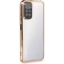 Newface Xiaomi Redmi Note 11 Kılıf Razer Lensli Silikon - Gold