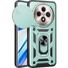 Newface Xiaomi Redmi 14C Kılıf Pars Lens Yüzüklü Silikon - Yeşil