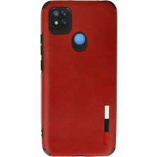 Evyora Newface Xiaomi Redmi 9c Kılıf Loop Deri Silikon - Kırmızı