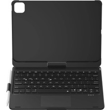 Newface Ipad Pro 11 (2024) F11 Ats Kılıf Magic Dönen Klavyeli Tablet Kılıf - Siyah