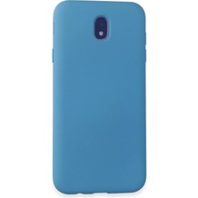 Newface Samsung Galaxy J7 Pro / J730 Kılıf Nano Içi Kadife Silikon - Mavi