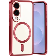 Newface Samsung Galaxy S25 Edge Kross Magneticsafe Kapak - Kırmızı