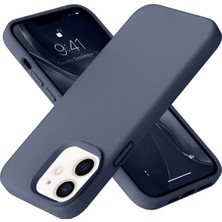 Newface Iphone 12 Kılıf Nano Içi Kadife Silikon - Lacivert