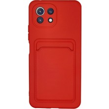 Newface Xiaomi Mi 11 Kılıf Kelvin Kartvizitli Silikon - Kırmızı