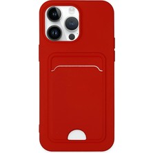 Newface Iphone 14 Pro Kılıf Kelvin Kartvizitli Silikon - Kırmızı