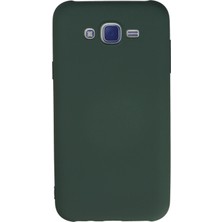 Newface Samsung Galaxy J7 Kılıf Nano Içi Kadife Silikon - Koyu Yeşil