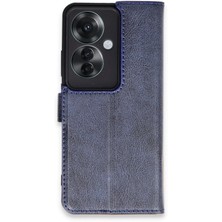 Evyora Newface Oppo Reno 11F Kılıf Trend S Plus Kapaklı Kılıf - Lacivert