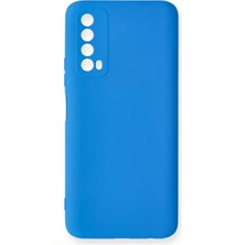 Newface Huawei P Smart 2021 Kılıf Nano Içi Kadife Silikon - Mavi