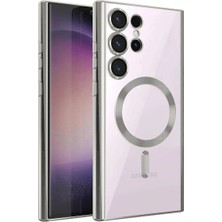 Newface Samsung Galaxy S23 Ultra Kılıf Kross Magneticsafe Kapak - Gümüş