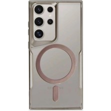 Newface Samsung Galaxy S23 Ultra Kılıf Boyi Magsafe Silikon Kapak - Titan Gri