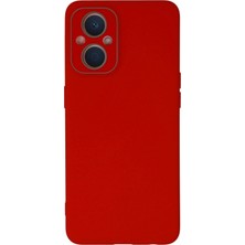 Evyora Newface Oppo Reno 7 Lite Kılıf Lansman Glass Kapak - Kırmızı