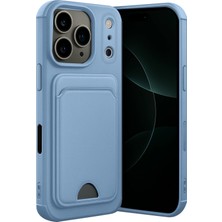 Newface Apple Iphone 17 Pro Max Kelvin Kartvizitli Silikon - Mavi