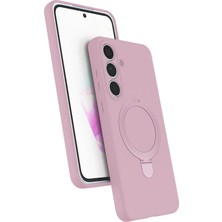 Newface Samsung Galaxy S24 Fe Regal Magsafe Standlı Kapak - Açık Pembe