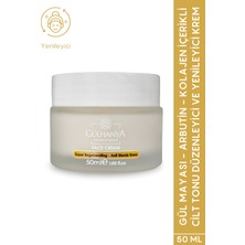 Gülhanya Gül Mayası - Arbutin ve Kolajen Içerikli Cilt Tonu Düzenleyici - Yenileyici ve Leke Karşıtı Krem