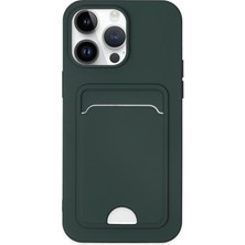Newface Iphone 14 Pro Kılıf Kelvin Kartvizitli Silikon - Koyu Yeşil