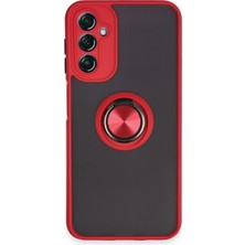 Evyora Newface Samsung Galaxy A14 4g Kılıf Montreal Yüzüklü Silikon Kapak - Kırmızı