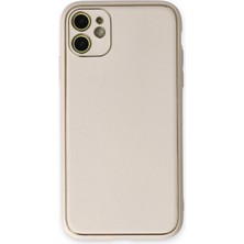 Newface Iphone 12 Kılıf Coco Deri Silikon Kapak - Beyaz