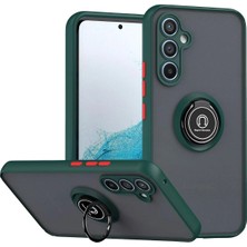 Evyora Newface Samsung Galaxy S25 Fe Montreal Yüzüklü Silikon Kapak - Yeşil