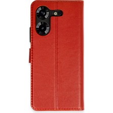 Newface Tecno Pova 5 Kılıf Trend S Plus Kapaklı Kılıf - Kırmızı