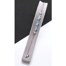 Serenity Üç Kelebek Opal Taşlı Figür Çelik Kaplama Bileklik