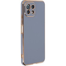 Newface Xiaomi Mi̇ 11 Lite Kılıf Volet Silikon - Mavi