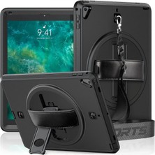 Newface Ipad 5 Air 9.7 Kılıf Strap-C Otterbox Tablet Kapak - Siyah