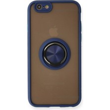 Evyora Newface Iphone 6 Kılıf Montreal Yüzüklü Silikon Kapak - Lacivert