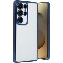 Evyora Newface Samsung Galaxy S25 Ultra Kılıf Razer Lensli Silikon - Lacivert