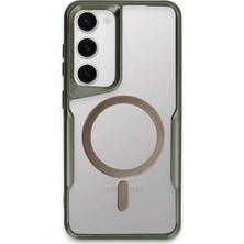 Evyora Newface Samsung Galaxy S23 Kılıf Boyi Magsafe Silikon Kapak - Yeşil