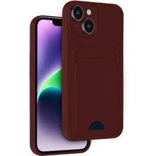 Newface Iphone 14 Kılıf Kelvin Kartvizitli Silikon - Bordo