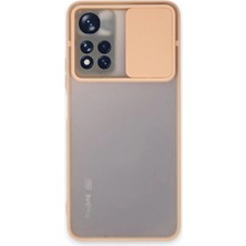 Newface Xiaomi Redmi Note 11 Pro Plus 5g Kılıf Palm Buzlu Kamera Sürgülü Silikon - Pembe