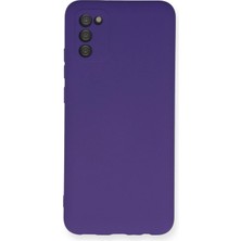 Newface Samsung Galaxy A03S Kılıf Nano Içi Kadife Silikon - Mor