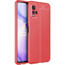 Newface Vivo Y21S Kılıf Auto Focus Kapak - Kırmızı