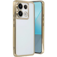 Evyora Newface Xiaomi Redmi Note 13 Pro 5g Kılıf Razer Lensli Silikon - Gold