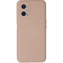 Newface Oppo A96 Kılıf Nano Içi Kadife Silikon - Pudra