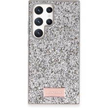 Evyora Onegif Samsung Galaxy S24 Ultra Bright Simli Kapak - Gümüş