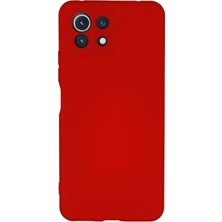 Newface Xiaomi Mi̇ 11 Lite Kılıf Nano Içi Kadife Silikon - Kırmızı
