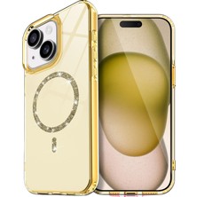 Evyora Newface Apple Iphone 15 Live Diamond Magsafe Kapak - Sarı