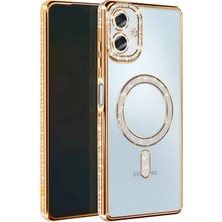 Evyora Newface Samsung Galaxy A06 Joke Simli Magneticsafe Kılıf - Gold