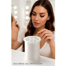 MiraLive Profesyonel Kuaför Kaş Bıyık Alma Ipi – Ekstra Sağlam 500 Metre Beyaz