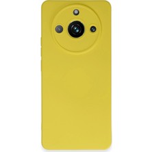 Newface Realme 11 Pro Kılıf Nano Içi Kadife Silikon - Sarı