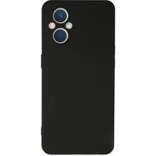 Newface Oppo Reno 7 Lite Kılıf Nano Içi Kadife Silikon - Siyah