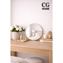 Cg Home Yuvarlak Ayna Dekoratif Ayna Konsol Aynası Duvar Aynası Banyo Antre Salon Aynası