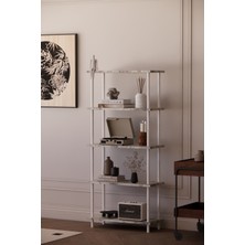 Solto Home OB45-45 Çevir Kur Modüler 5 Raflı Kitaplık ,Aletsiz Kolay Kurulum
