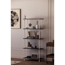 Solto Home OB45-47  Çevir Kur Modüler 5 Raflı Kitaplık ,Aletsiz Kolay Kurulum