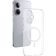 Ceponya Poco F7 Pro Kılıf Kamera Korumalı Magsafe Şarj Özellikli Lüx Şeffaf London Silikon Kapak