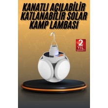 Zenvia ZNV_8654 5 Kanatlı Bahçe Aydınlatma LED Askılı Solar Güneş Enerji USB Sarjlı