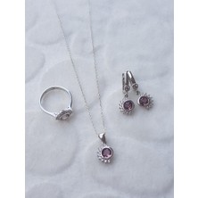 Canka Sultanit Taşlı Gümüş Set
