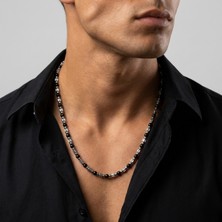 THEIA GemWorks Nexa — Oniks & Hematit Erkek Kolye